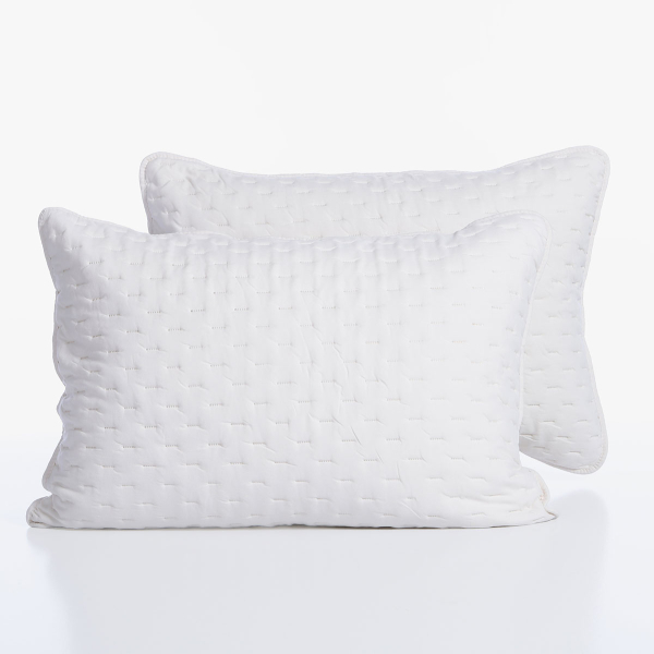 Ζεύγος Μαξιλαροθήκες Καπιτονέ (52x72) Nef-Nef Homeware Adelle Ecru