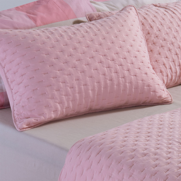 Ζεύγος Μαξιλαροθήκες Καπιτονέ (52x72) Nef-Nef Homeware Adelle Rose