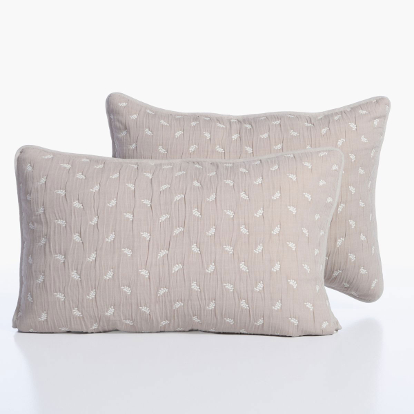 Ζεύγος Μαξιλαροθήκες Καπιτονέ (52x72) Nef-Nef Homeware Surreal Beige