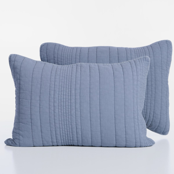 Ζεύγος Μαξιλαροθήκες Καπιτονέ (52x72) Nef-Nef Homeware Elements Ecstatic Blue