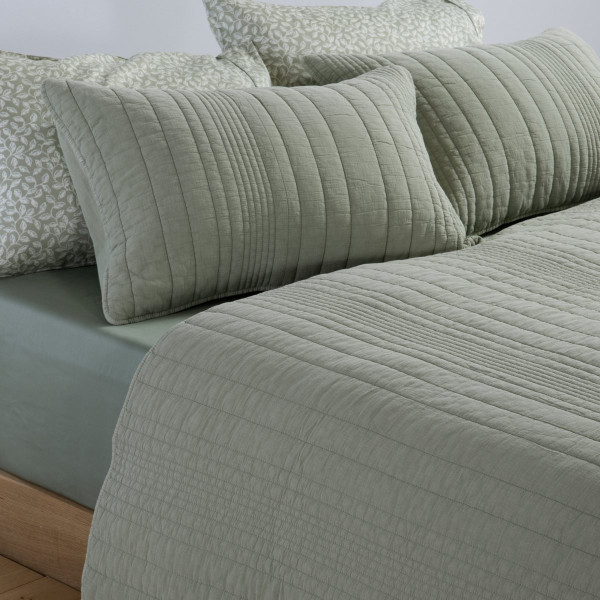 Ζεύγος Μαξιλαροθήκες Καπιτονέ (52x72) Nef-Nef Homeware Elements Ecstatic Green