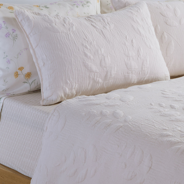 Ζεύγος Μαξιλαροθήκες Καπιτονέ (52x72) Nef-Nef Homeware Premium Emily Ecru