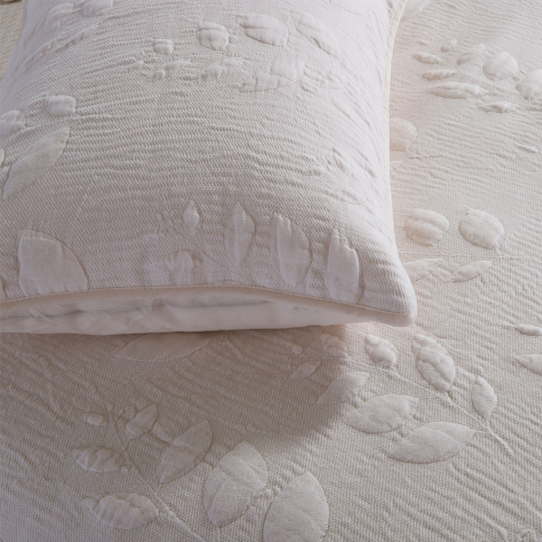 Ζεύγος Μαξιλαροθήκες Καπιτονέ (52x72) Nef-Nef Homeware Premium Emily Ecru