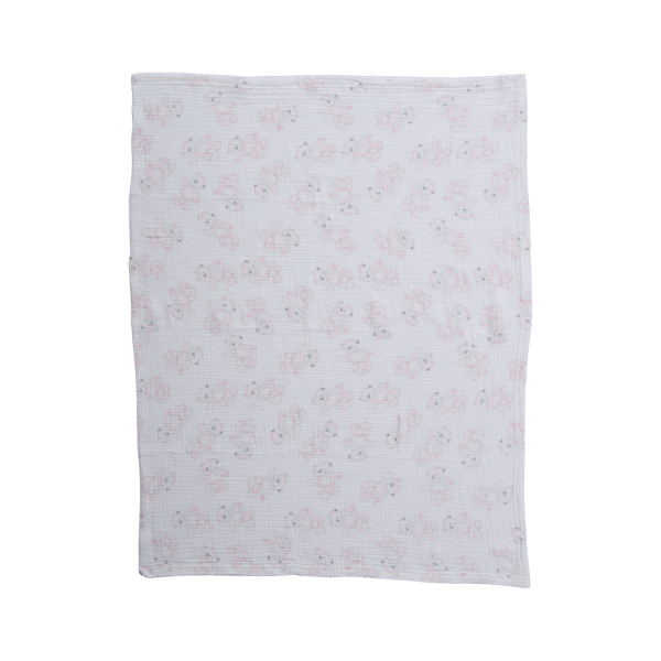 Κουβέρτα Πικέ Αγκαλιάς (75x100) + Λούτρινο Nef-Nef Homeware Teddy Pink