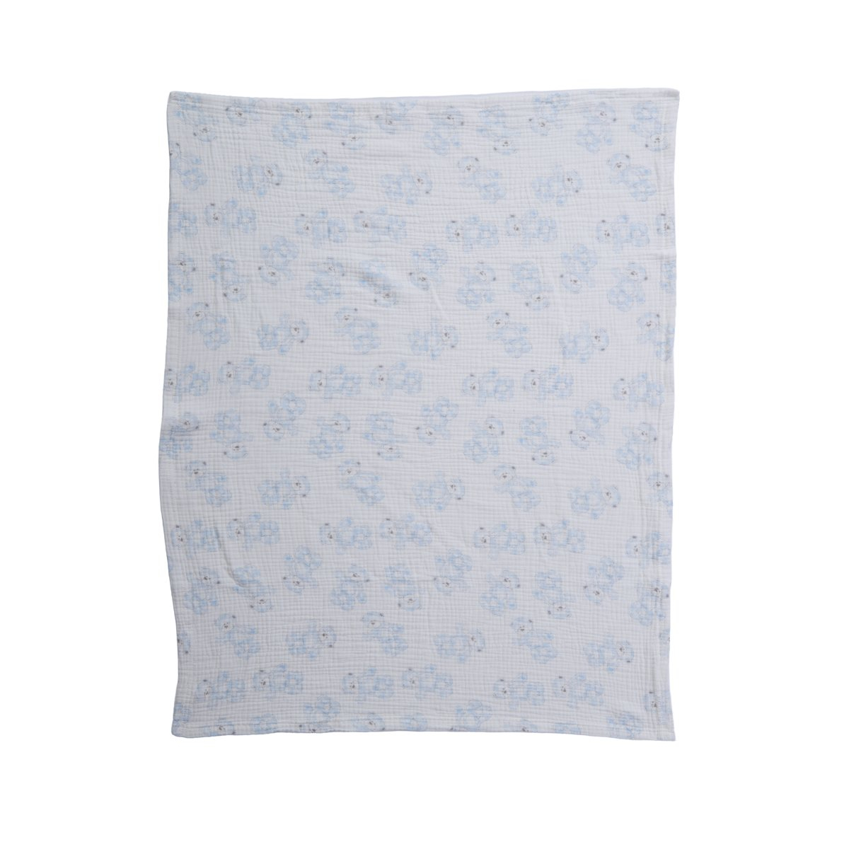 Κουβέρτα Πικέ Αγκαλιάς (75X100) + Λούτρινο Nef-Nef Homeware Teddy L Blue Home Βρεφικά Προίκα Μωρού Κουβέρτες Βρεφικές Καλοκαιρινές Spitishop