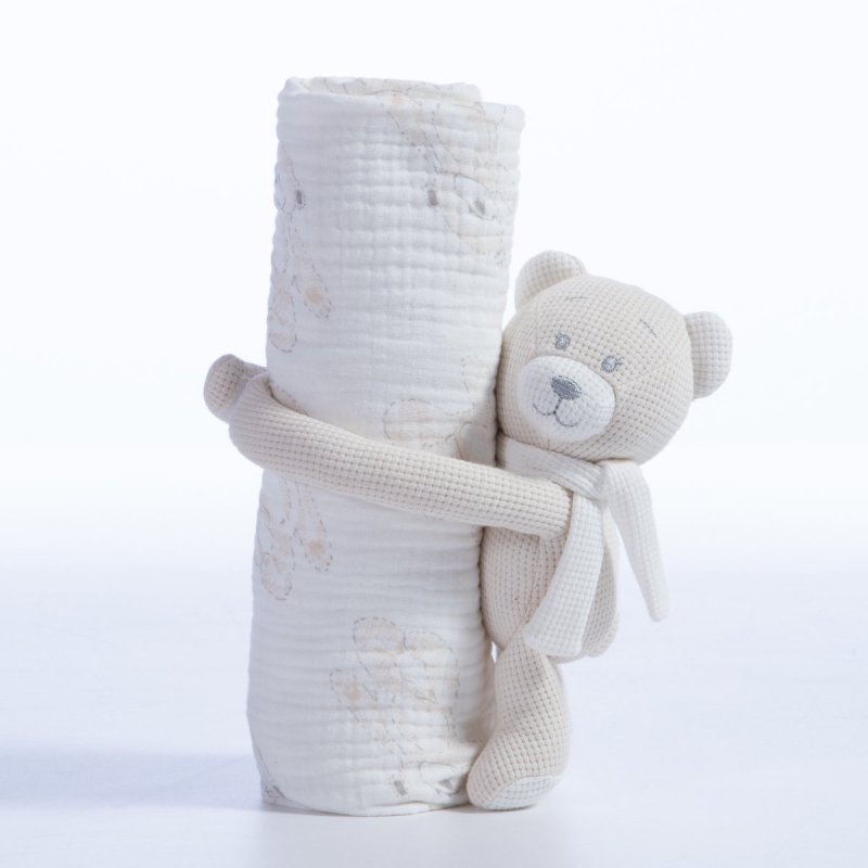 Κουβέρτα Πικέ Αγκαλιάς (75x100) + Λούτρινο Nef-Nef Homeware Teddy Beige