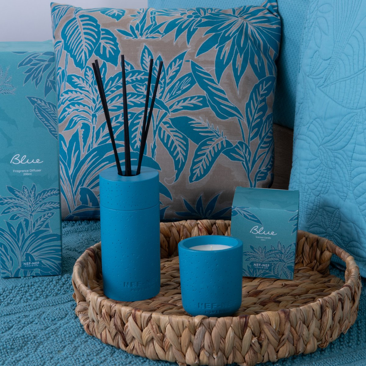 Κερί Αρωματικό 220Ml Nef-Nef Homeware Blue 26 Home Διακόσμηση Αρωματικά Χώρου - Diffuser Spitishop
