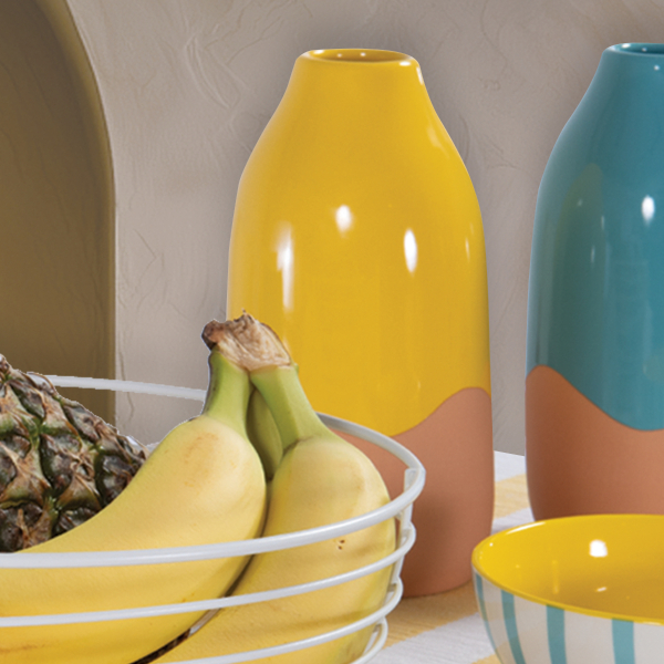 Διακοσμητικό Βάζο (Φ11x21.5) Nef-Nef Homeware Menza Yellow