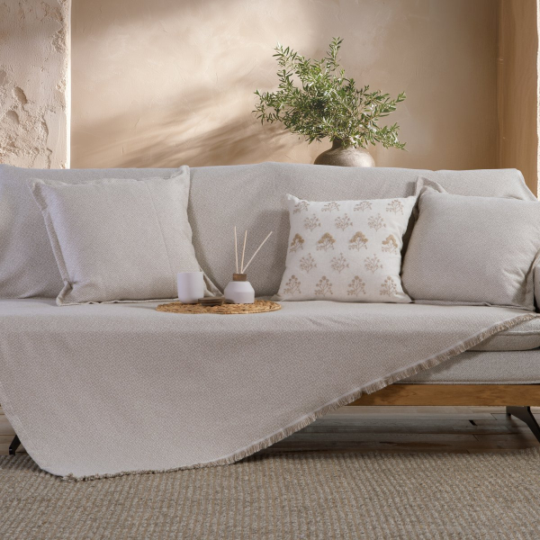 Ριχτάρι Καναπέ Τριθέσιου (170x300) Nef-Nef Homeware Loen Beige