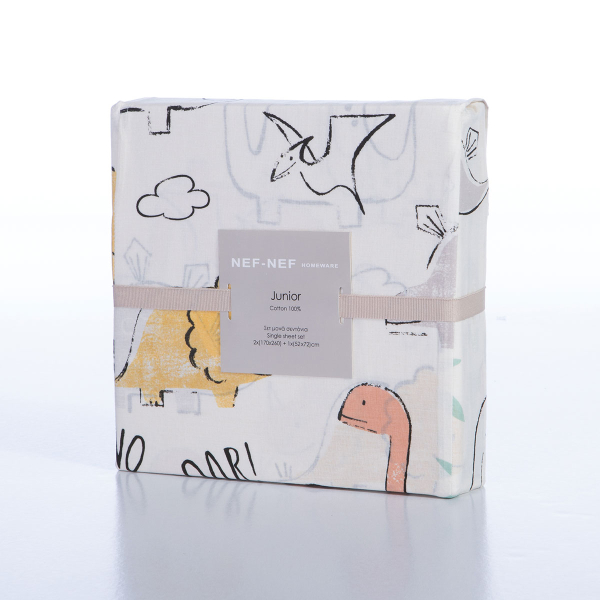 Σεντόνια Μονά (Σετ) Nef-Nef Homeware Dinosaur Art