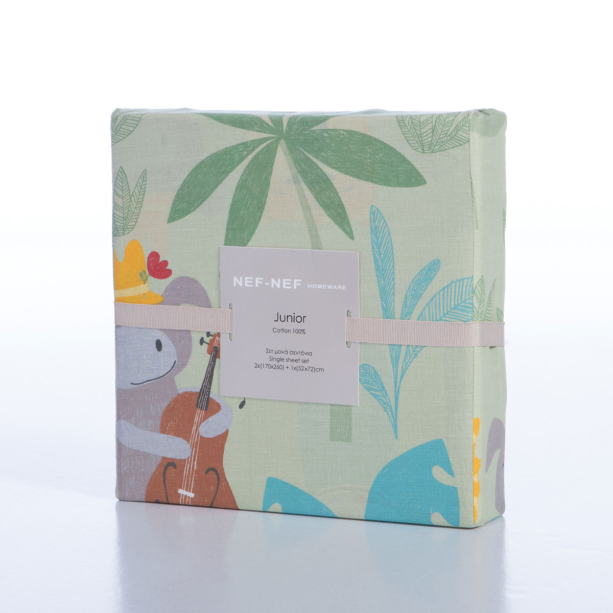 Σεντόνια Μονά (Σετ) Nef-Nef Homeware Jungle Music Home Παιδικά Λευκά Είδη Spitishop