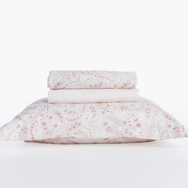 Σεντόνια Υπέρδιπλα (Σετ) Nef-Nef Homeware Premium Mirelle Ecru - Pink