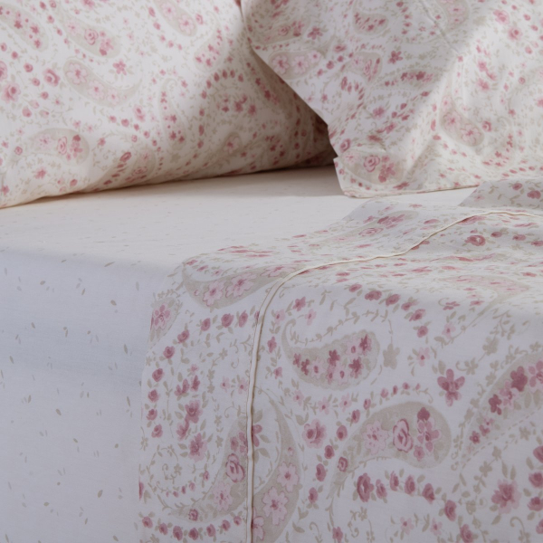 Σεντόνια Υπέρδιπλα (Σετ) Nef-Nef Homeware Premium Mirelle Ecru - Pink
