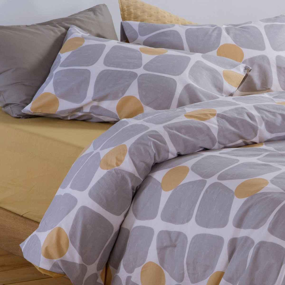 Σεντόνια Μονά (Σετ) Nef-Nef Homeware Casual Coreo Yellow με Λαστιχο 100X200+35 Home Λευκά Είδη Κρεβατοκάμαρας Spitishop