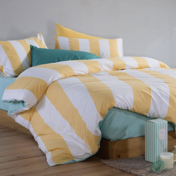 Σεντόνια Μονά (Σετ) Nef-Nef Homeware Casual Vertia Yellow