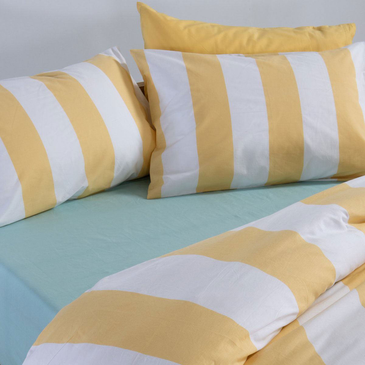 Σεντόνια Μονά (Σετ) Nef-Nef Homeware Casual Vertia Yellow με Λαστιχο 100X200+35 Home Λευκά Είδη Κρεβατοκάμαρας Spitishop