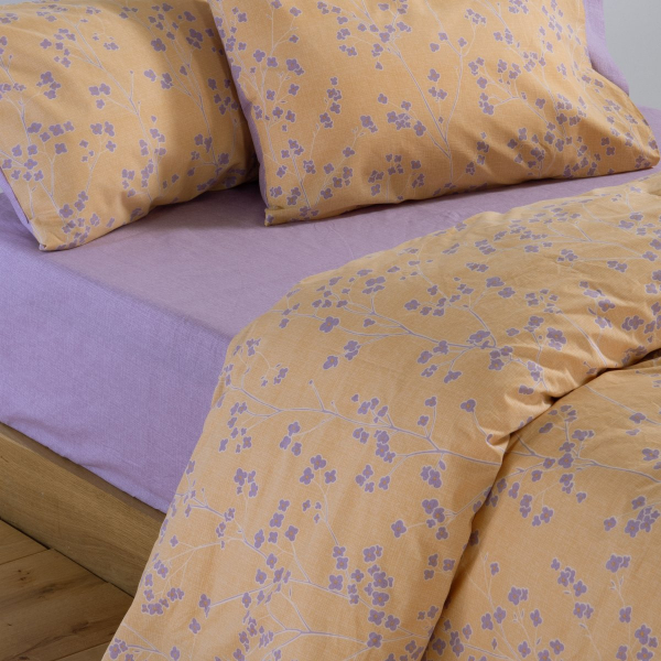 Σεντόνια Μονά (Σετ) Nef-Nef Homeware Smart Floriva Yellow