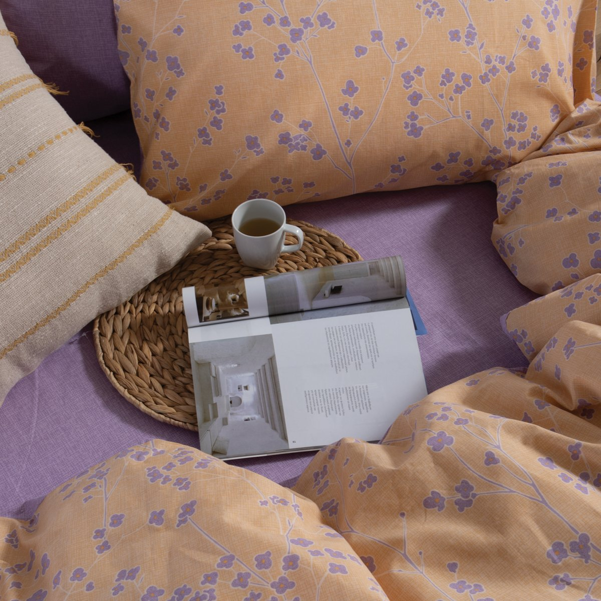 Σεντόνια Μονά (Σετ) Nef-Nef Homeware Smart Floriva Yellow με Λαστιχο 100X200+35 Home Λευκά Είδη Κρεβατοκάμαρας Spitishop