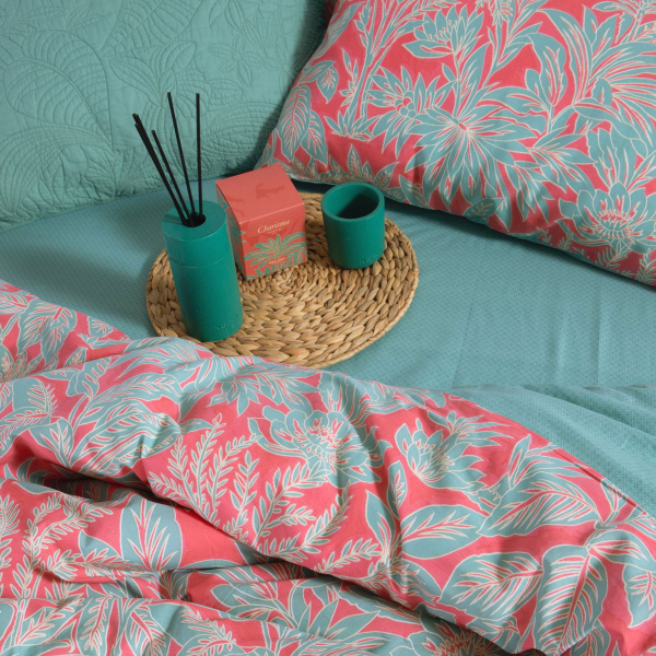 Σεντόνια Διπλά (Σετ) Nef-Nef Homeware Smart Charisma Green - Coral