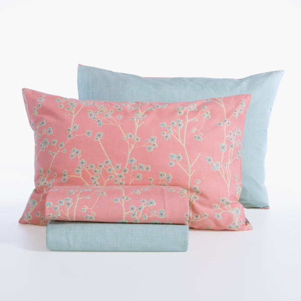 Σεντόνια Διπλά (Σετ) Nef-Nef Homeware Smart Floriva Coral