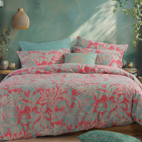 Σεντόνια Υπέρδιπλα (Σετ) Nef-Nef Homeware Smart Charisma Green - Coral