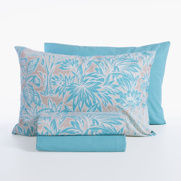 Σεντόνια Υπέρδιπλα (Σετ) Nef-Nef Homeware Blue Charisma Blue