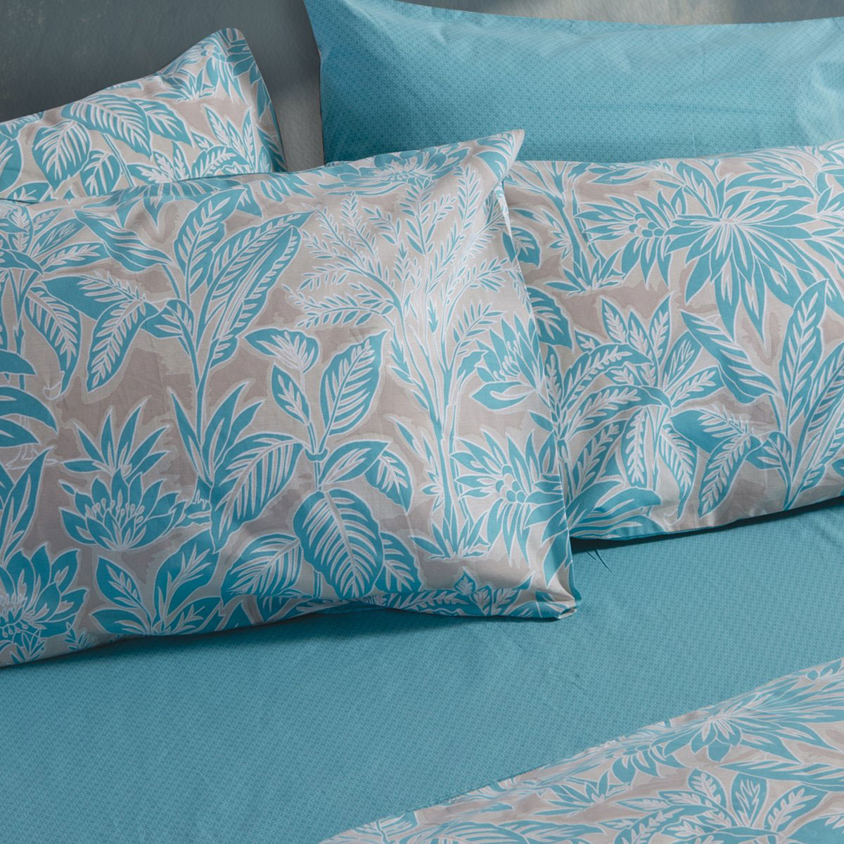 Σεντόνια Υπέρδιπλα (Σετ) Nef-Nef Homeware Blue Charisma Χωρις Λαστιχο 240X270 Home Λευκά Είδη Κρεβατοκάμαρας Spitishop