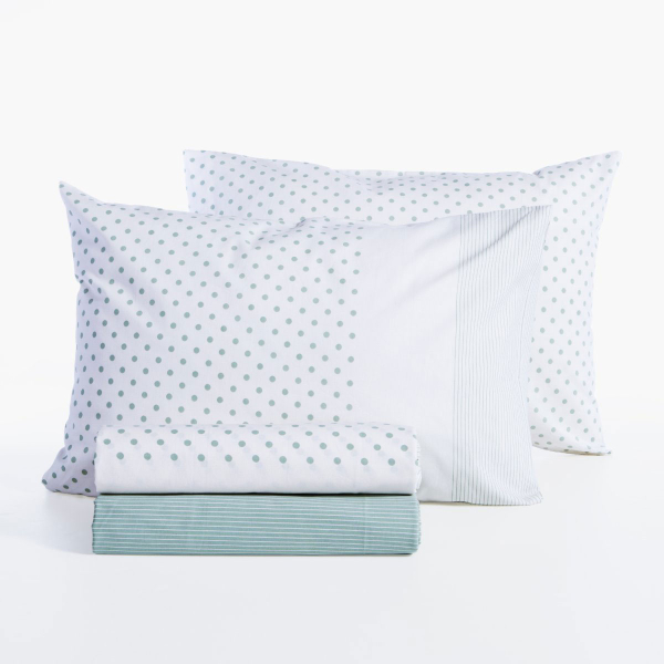 Σεντόνια Υπέρδιπλα (Σετ) Nef-Nef Homeware Smart Donter 26 Ecru - Green