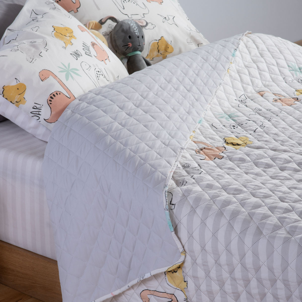 Κουβερλί Ημίδιπλο (180x240) 2 Όψεων Nef-Nef Homeware Dinosaur Art