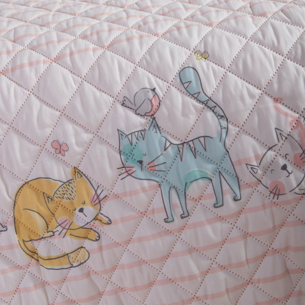 Κουβερλί Ημίδιπλο (180x240) 2 Όψεων Nef-Nef Homeware Cat Life