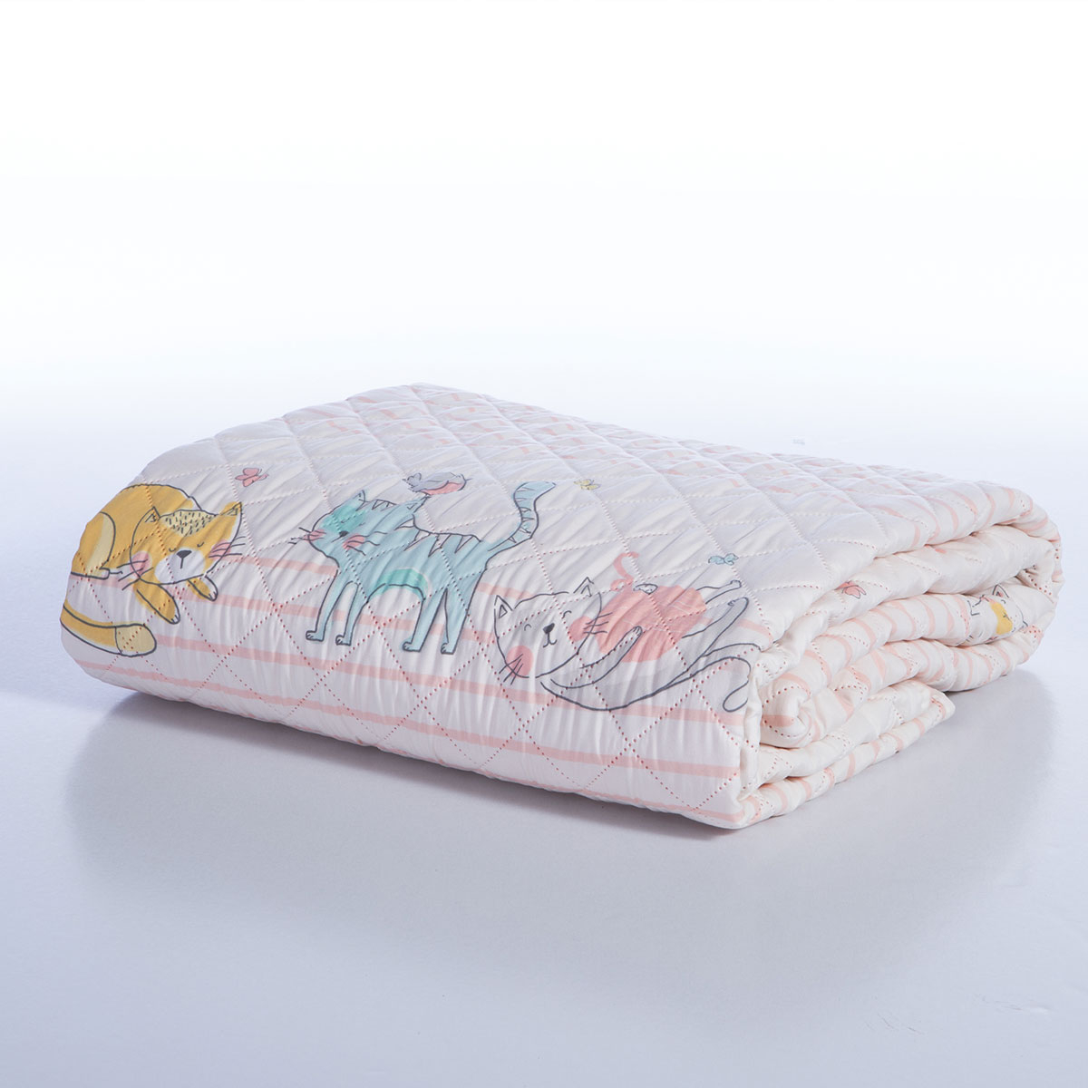 Κουβερλί Ημίδιπλο (180X240) 2 Όψεων Nef-Nef Homeware Cat Life Home Παιδικά Λευκά Είδη Spitishop
