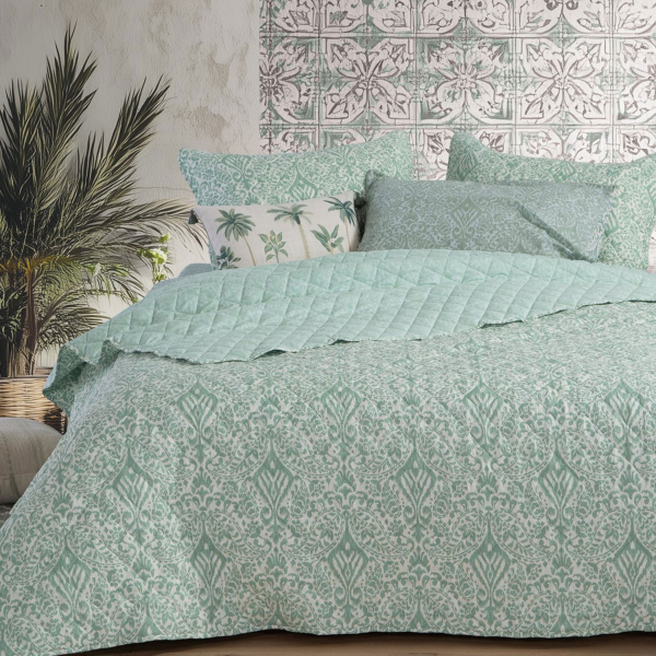 Κουβερλί Υπέρδιπλο (230x240) 2 Όψεων Nef-Nef Homeware Jetrix Green