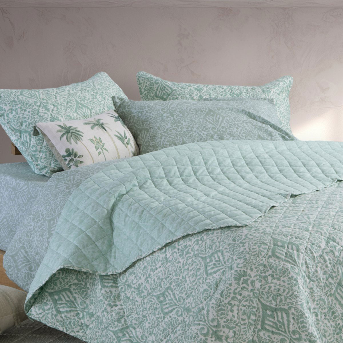 Κουβερλί Υπέρδιπλο (230X240) 2 Όψεων Nef-Nef Homeware Jetrix Green Home Λευκά Είδη Κρεβατοκάμαρας Υπέρδιπλα Spitishop