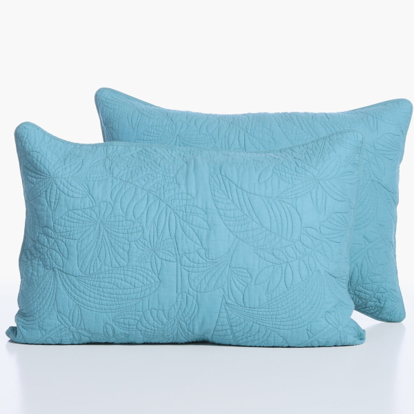 Ζεύγος Μαξιλαροθήκες Καπιτονέ (52x72) Nef-Nef Homeware Blue Charisma Blue