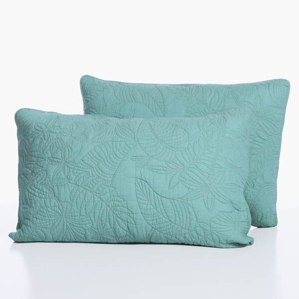 Ζεύγος Μαξιλαροθήκες Καπιτονέ (52x72) Nef-Nef Homeware Smart Charisma Green