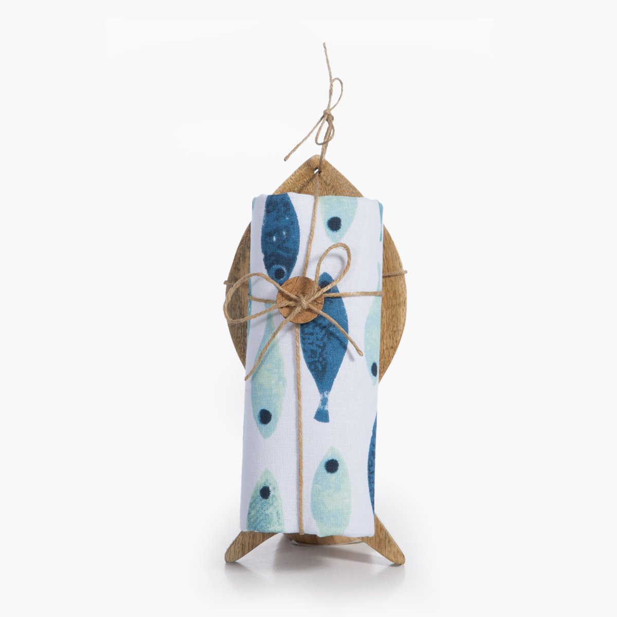 Ποτηρόπανο + Διακοσμητικό (Σετ 2Τμχ) Nef-Nef Homeware Blue Sardines Home Λευκά Είδη Κουζίνας & Τραπεζαρίας Πετσέτες Spitishop