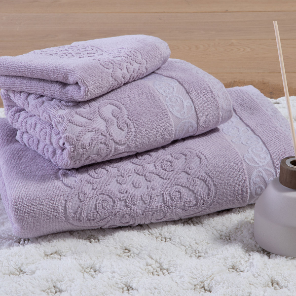 Πετσέτα Χεριών (30x50) Nef-Nef Homeware Zaphira Mauve 550gsm