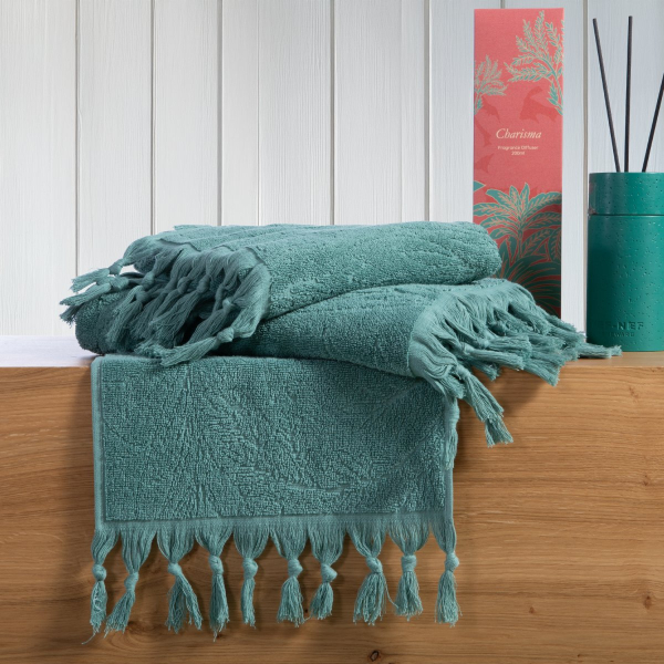 Πετσέτα Χεριών (30x50) Nef-Nef Homeware Blue Charisma Green 550gsm