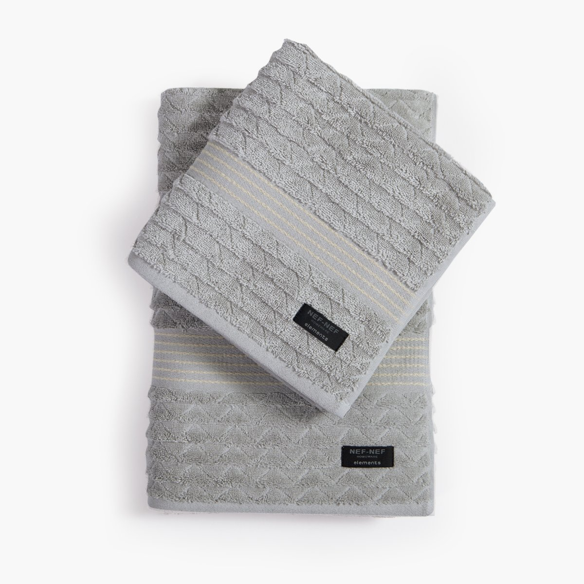 Πετσέτα Προσώπου (50X100) Nef-Nef Homeware Elements Elgyn Silver 600Gsm Home Λευκά Είδη Μπάνιου Πετσέτες Spitishop