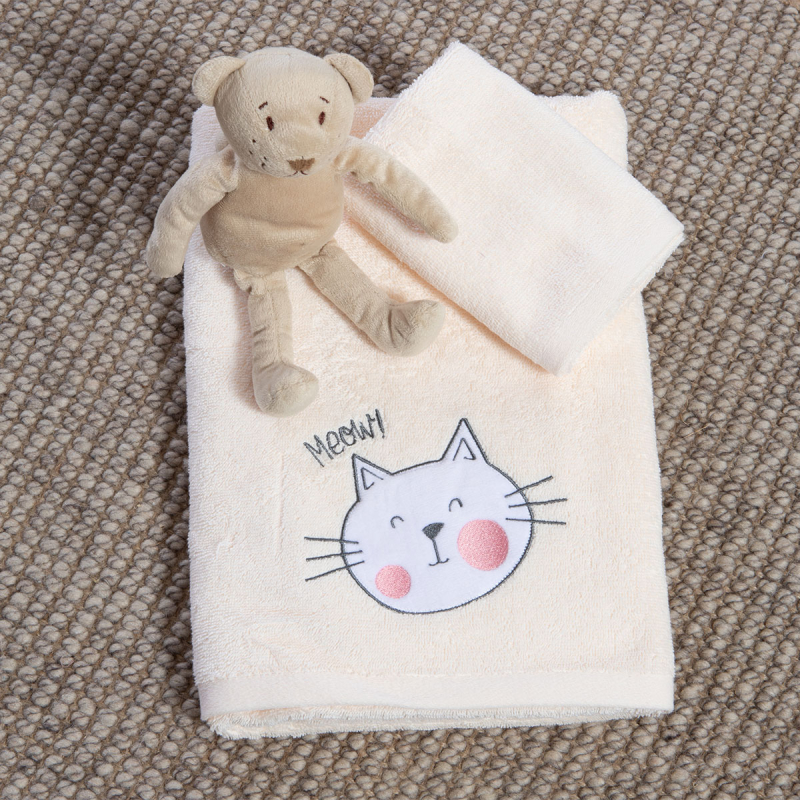 Παιδικές Πετσέτες (Σετ 2τμχ) Nef-Nef Homeware Cat Life 420gsm