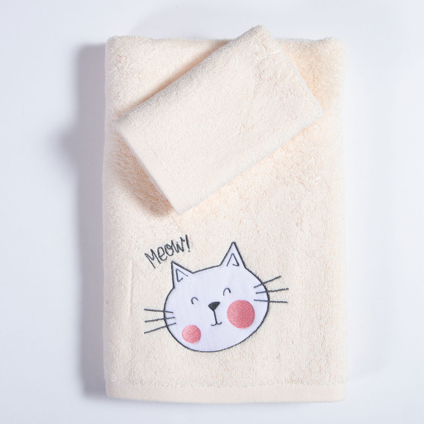 Παιδικές Πετσέτες (Σετ 2τμχ) Nef-Nef Homeware Cat Life 420gsm