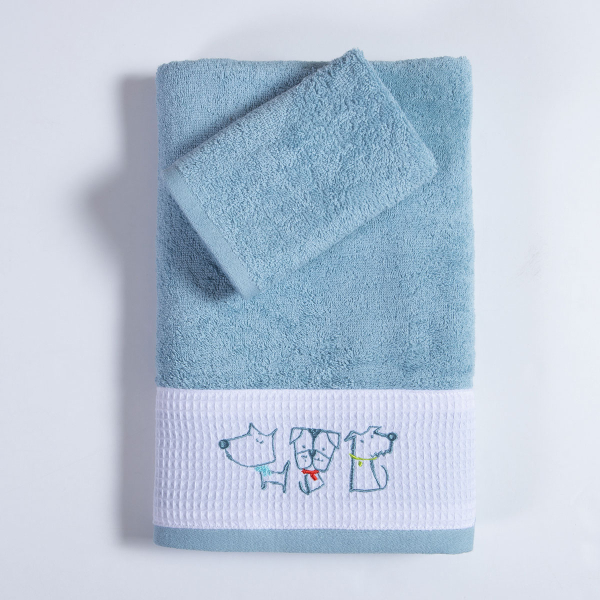 Παιδικές Πετσέτες (Σετ 2τμχ) Nef-Nef Homeware Dog Life 420gsm