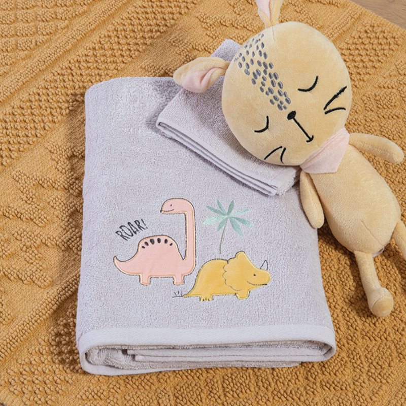 Παιδικές Πετσέτες (Σετ 2τμχ) Nef-Nef Homeware Dinosaur Art 420gsm