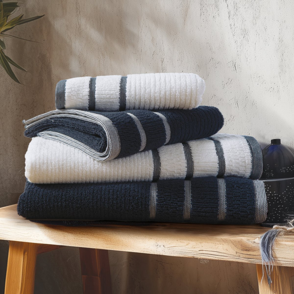 Πετσέτες Μπάνιου (Σετ 2τμχ) Nef-Nef Homeware Stern Blue 600gsm