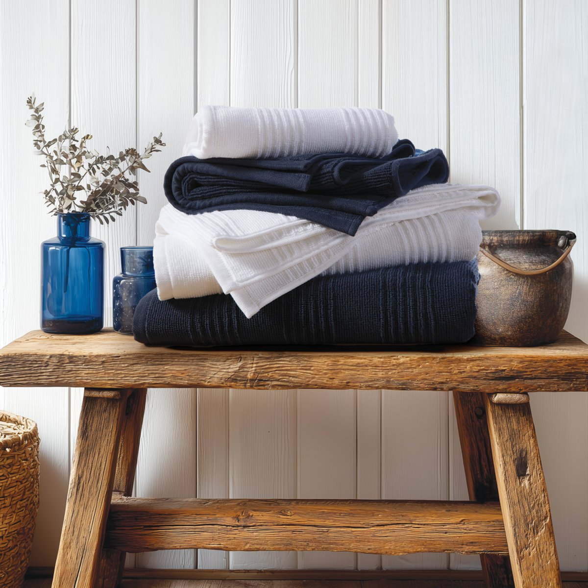 Πετσέτες Μπάνιου (Σετ 2Τμχ) Nef-Nef Homeware Boat White 650Gsm Home Λευκά Είδη Spitishop