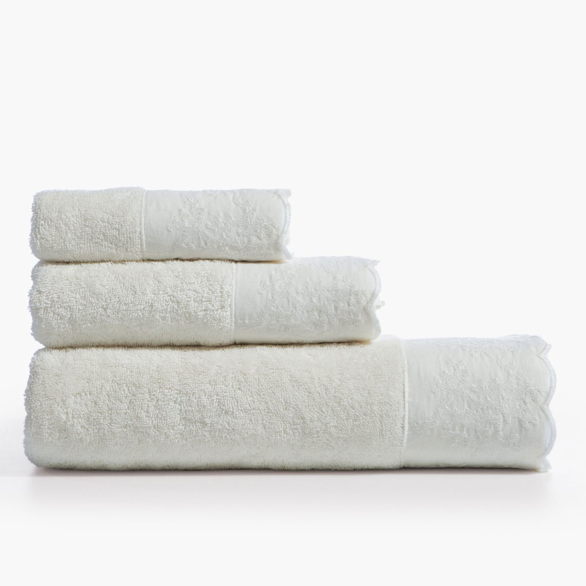 Πετσέτες Μπάνιου (Σετ 3Τμχ) Nef-Nef Homeware Serenity Calma Natural 500Gsm Home Λευκά Είδη Spitishop