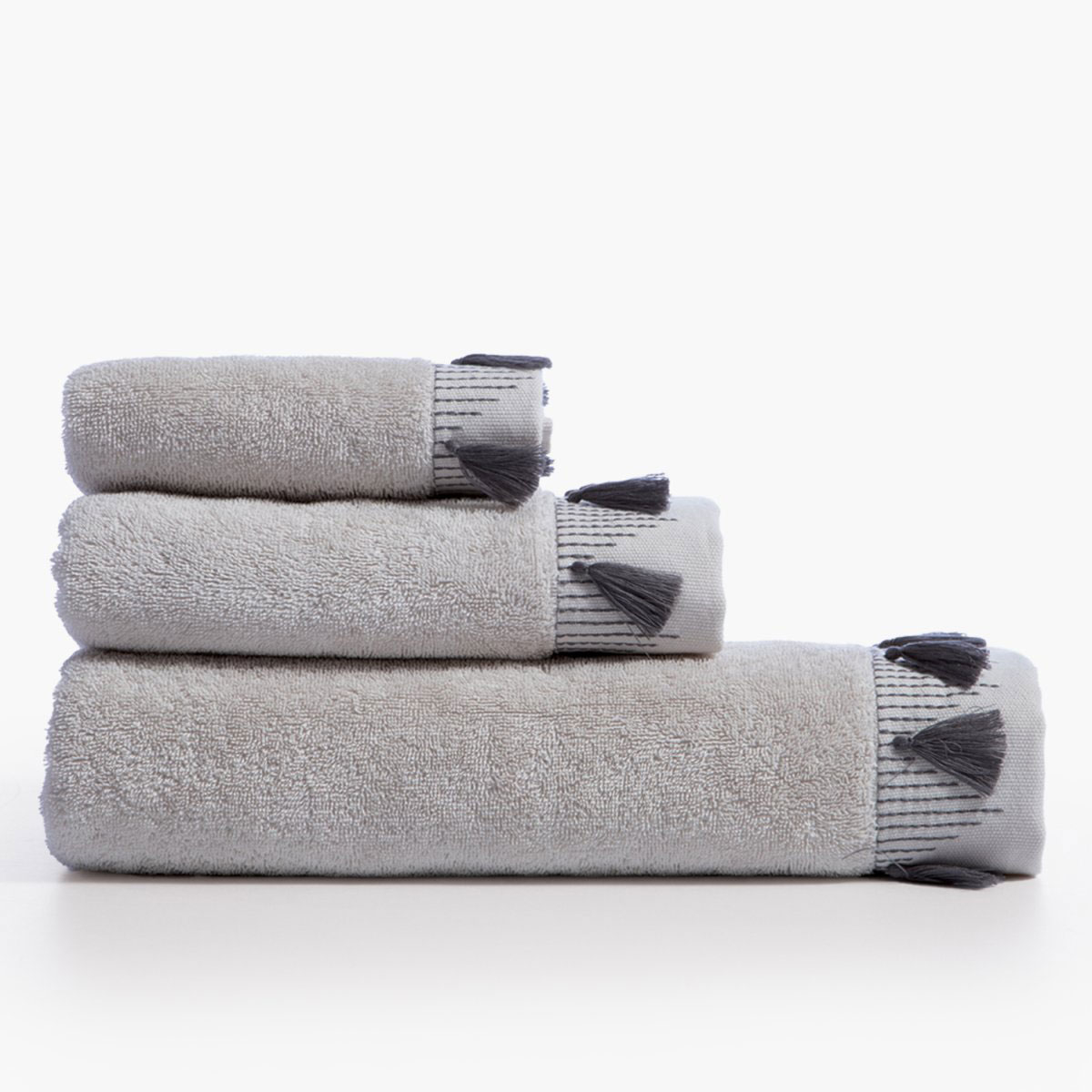Πετσέτες Μπάνιου (Σετ 3Τμχ) Nef-Nef Homeware Serenity Momentum Grey 500Gsm Home Λευκά Είδη Spitishop