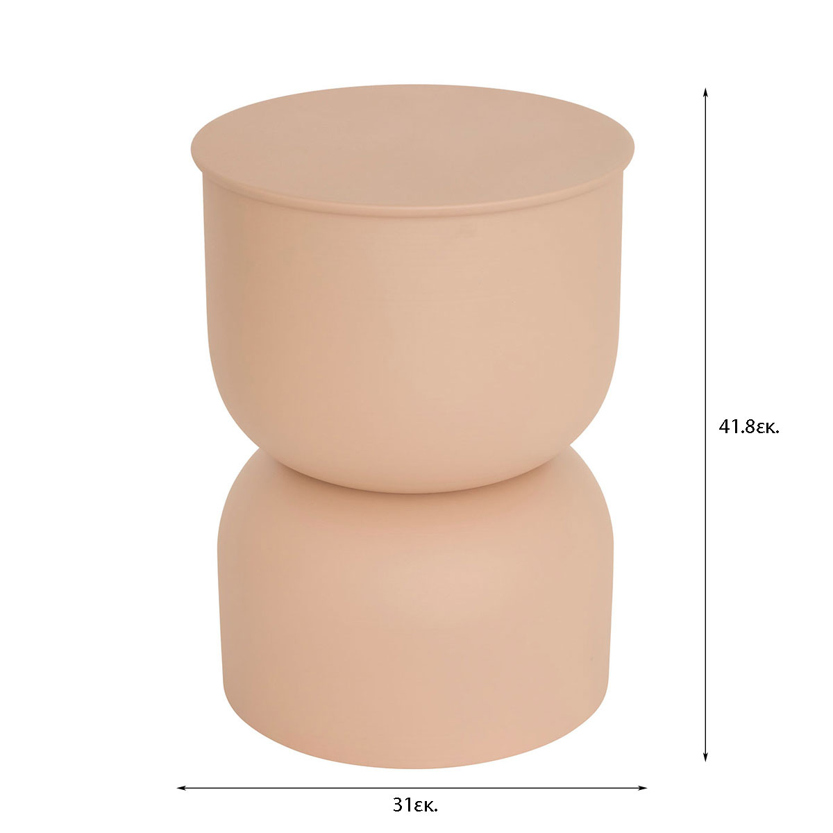 Βοηθητικό Τραπεζάκι (Φ31X41 8) A-S Palomba Beige 213058A Home Έπιπλα Σαλονιού Τραπεζάκια & Βοηθητικά Spitishop