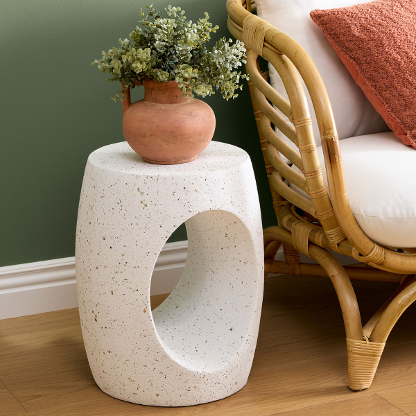 Βοηθητικό Τραπεζάκι (Φ38x47) A-S Narlon White 213073