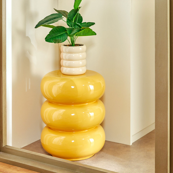 Βοηθητικό Τραπεζάκι (Φ35x43) A-S Stoneto Yellow 213057B